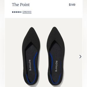 Brand new Rothy’s ‘The Point’ flats size 10.5!